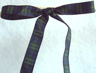 R5228 10mm Navy, Green and Black Blackwatch Tartan Ribbon - Ribbonmoon