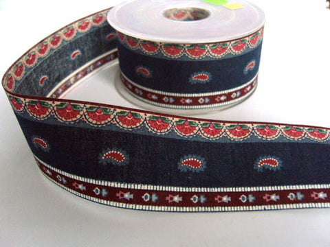 R6250 43mm 100% Cotton Paisley Design Ribbon - Ribbonmoon