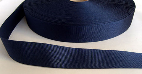 R8566 10mm Rich Navy Polyester Grosgrain Ribbon by Berisfords