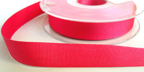 R6502 16mm Geranium Pink Polyester Grosgrain Ribbon by Bersifords - Ribbonmoon