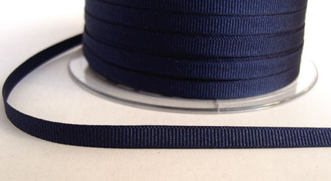 R6525 6mm Navy 9590 Polyester Grosgrain Ribbon by Berisfords