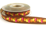 R7313 16mm Macarons Design Taffeta Ribbon by Berisfords,Wire Edged