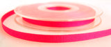 R7604 6mm Fluorescent Pink Polyester Grosgrain Ribbon by Berisfords - Ribbonmoon