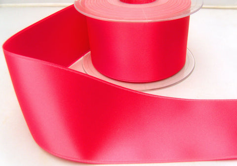 R7963 51mm Bright Deep Pink Double Face Satin Ribbon - Ribbonmoon