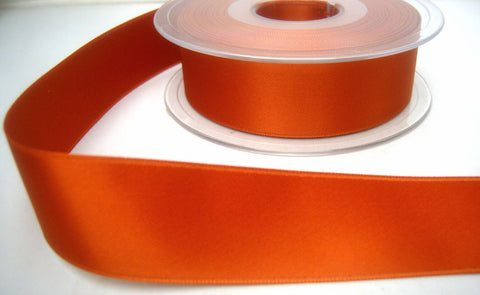 R7971 27mm Rust Brown Double Face Satin Ribbon - Ribbonmoon