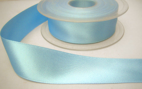 R8016 27mm Dark Sky Blue Double Face Satin Ribbon by Berisfords - Ribbonmoon