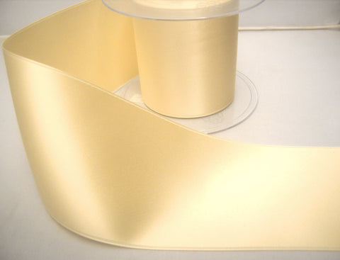 R8031 72mm Pale Cream Double Face Satin Ribbon - Ribbonmoon