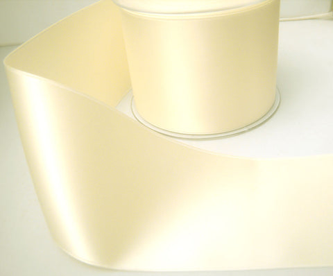 R7848 70mm Eggshell Double Face Satin Ribbon