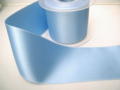 R8262 40mm Dusky Cornflower Blue Double Face Satin Ribbon - Ribbonmoon