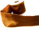 R8475 70mm Brown-Black Shot Metallic Edge Shimmery Ribbon, Berisfords