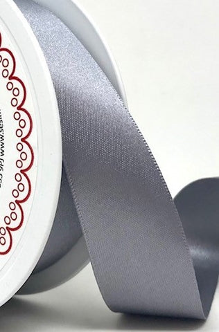 R9158 25mm Slate Grey Double Face Satin Ribbon by Berisfords