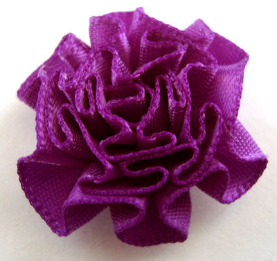 RB095 Purple Satin Ruched Rosette by Berisfords - Ribbonmoon