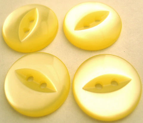 B8846 19mm Lemon 2 Hole Polyester Fish Eye Button - Ribbonmoon