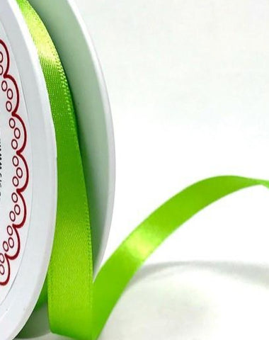 R9119 10mm Apple Green Double Face Satin Ribbon by Berisfords