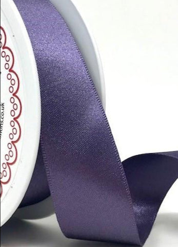 R9120 25mm Mulberry Double Face Satin Ribbon by Berisfords