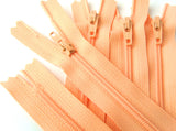 Z1208 YKK 46cm Peach Melba Nylon No.3 Closed End Zip