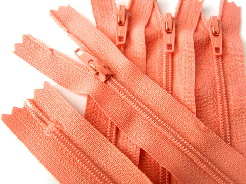 Z4565 YKK 25cm Coral Nylon No.3 Closed End Zip