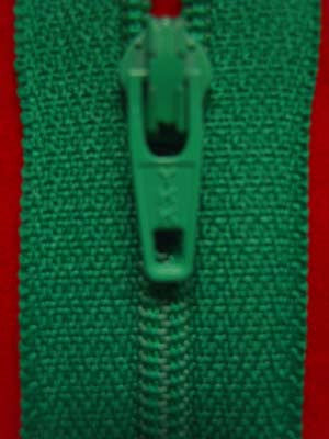 Z1954 YKK 18cm Bottle Green Nylon No.3 Closed End Zip - Ribbonmoon