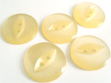 B16723 19mm Butter Cream Polyester Fish Eye 2 Hole Button