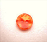 B10408 10mm Tonal Flame Orange Shimmery Polyester 2 Hole Button