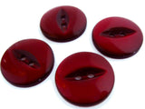 B12629 19mm Burgundy 2 Hole Polyester Fish Eye Button