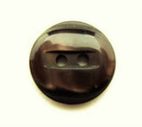 B13108 15mm Dark Brown Pearlised Domed Surface 2 Hole Button