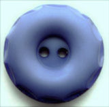 B13131 22mm Blue Lupin Matt 2 Hole Button with Gloss in the Rim