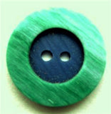 B13432 20mm Parakeet Green, Aqua and Misty Royal Blue 2 Hole Button