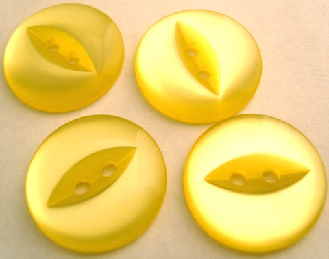 B8714 16mm Yellow 2 Hole Polyester Fish Eye Button - Ribbonmoon