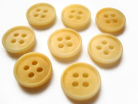 B16831 11mm Bone Cream Matt 4 Hole Button