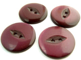 B16905 19mm Plum Polyester Fish Eye 2 Hole Button