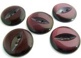 B16911 19mm Deep Plum Polyester Fish Eye 2 Hole Button