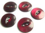 B16914 19mm Wine Polyester Fish Eye 2 Hole Button