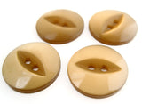 B16948 19mm Beige Brown Polyester Fish Eye 2 Hole Button