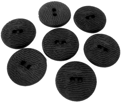 B17152 15mm Black Textured Surface Nylon 2 Hole Button