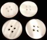 B17822 19mm Pearlised White Shimmery 4 Hole Button