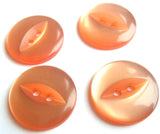 B4110 19mm Dusky Apricot 2 Hole Polyester Fish Eye Button