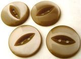 B4383 19mm Fawn Beige 2 Hole Polyester Fish Eye Button