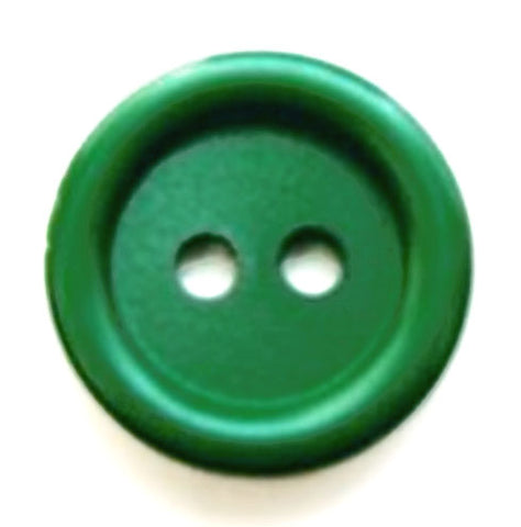 B7612L 14mm Bottle Green Matt Centre 2 Hole Button