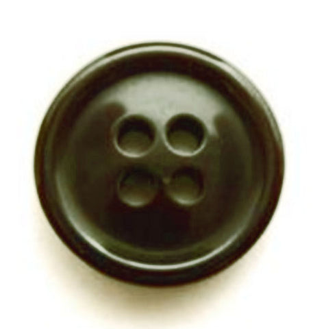 B8703 15mm Very Dark Brown Gloss 4 Hole Button