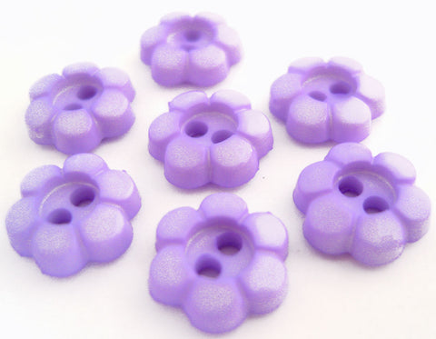 B14096 11mm Lilac Glossy 2 Hole Daisy Button