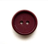 B11404 14mm Maroon Matt Centre 2 Hole Button - Ribbonmoon