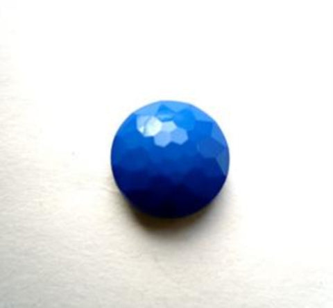 B11741 11mm Royal Blue Domed Honeycomb Shank Button - Ribbonmoon