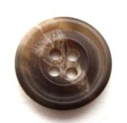 B11111 19mm Mixed Greys Matt Bone Four Hole Button