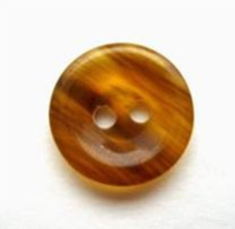 B5274 14mm Tortoise Shell Semi Transparent 2 Hole Button - Ribbonmoon