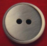 B17999 23mm Frosted Mid Grey Matt Bone Sheen 2 Hole Button - Ribbonmoon