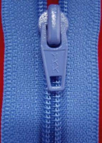 Z2498 YKK 61cm Deep Dusky Blue Nylon No.5 Open End Zip - Ribbonmoon