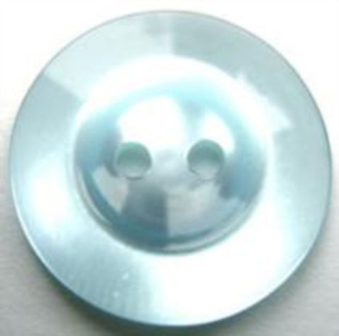 B17729 23mm Baby Blue Pearlised Polyester 2 Hole Button - Ribbonmoon