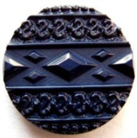 B8105 22mm Navy Textured Shank Button - Ribbonmoon