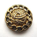 B14892 18mm Distressed Gilded Gold Poly Textured Shank Button - Ribbonmoon
